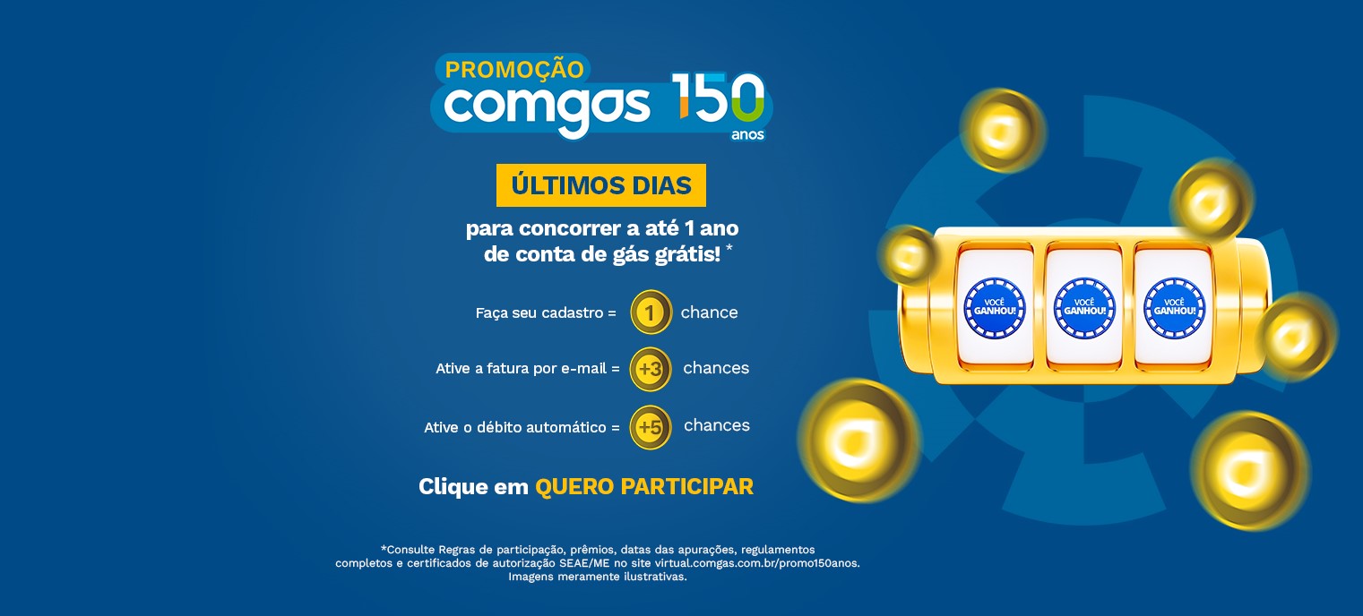 COMGÁS - Notícias - Promoção 150 anos Comgás: são milhares de contas de ...
